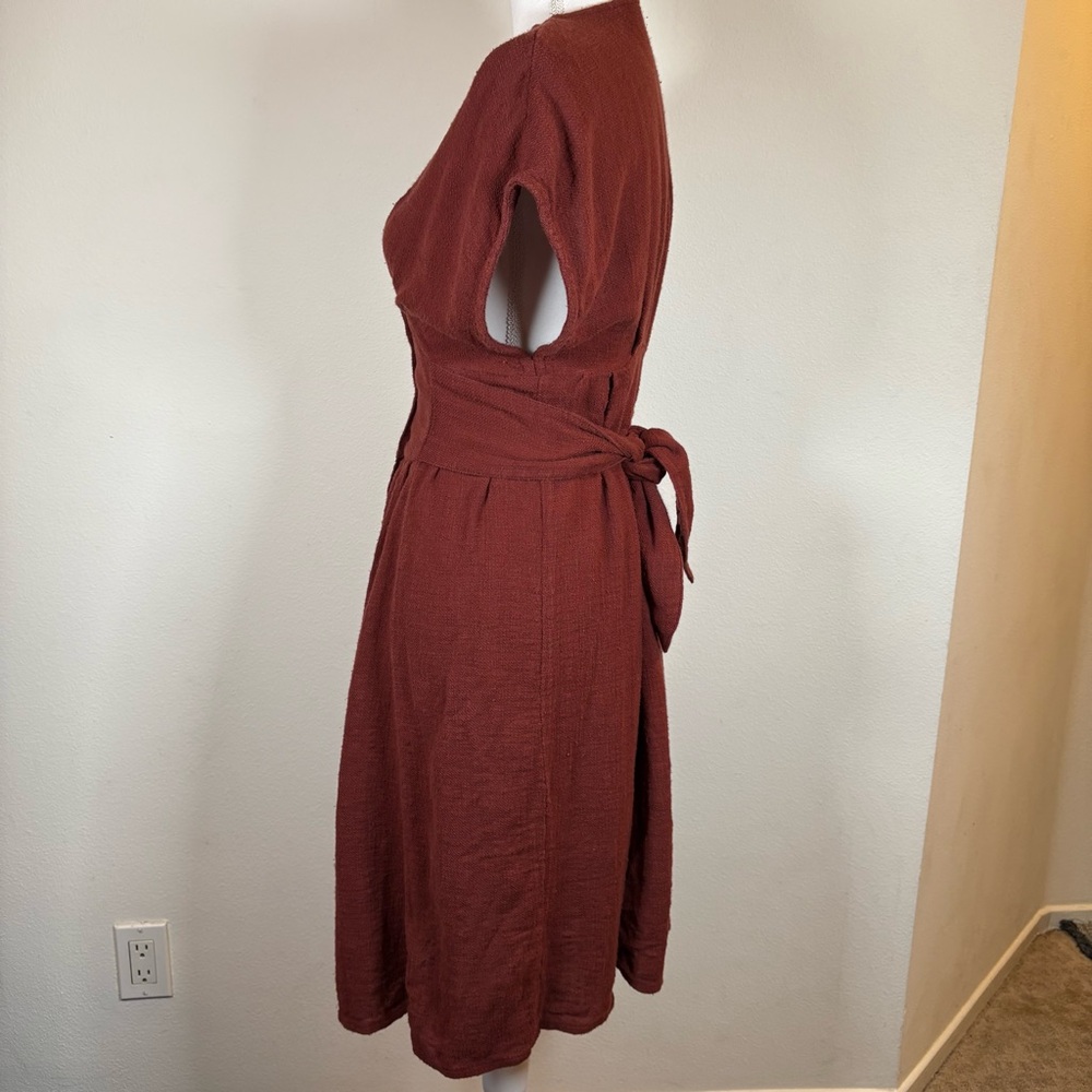 Free People Rust Button-Down Dress - Picture 4 of 9